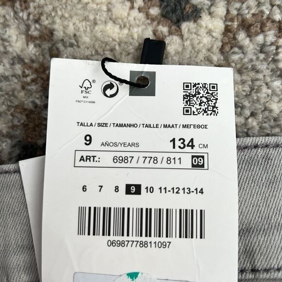 ZARA Kids | Gray | STRAIGHT FIT DENIM SHORTS - Picture 4 of 4